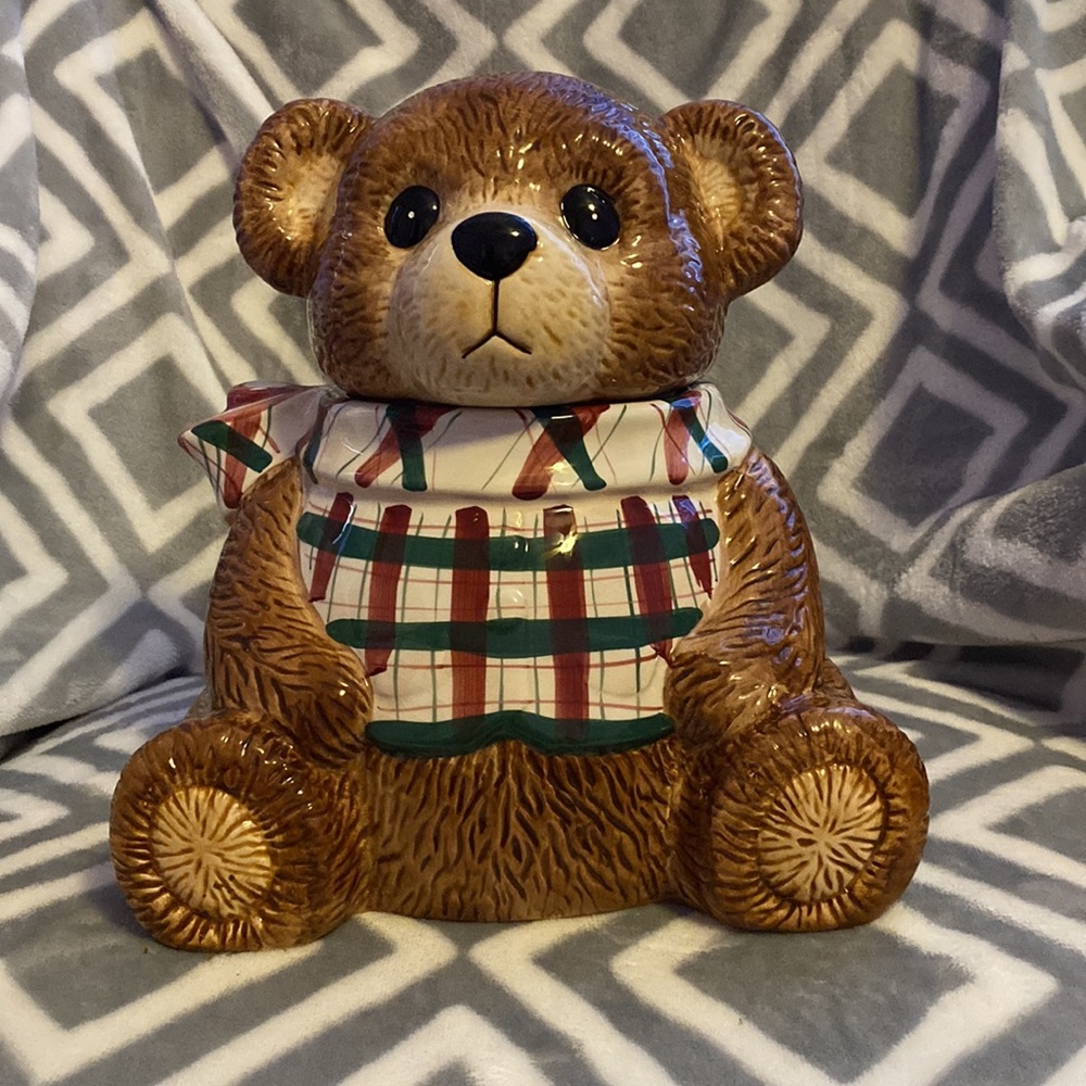 Holiday Treasures Ceramic Bear Cookie Jar